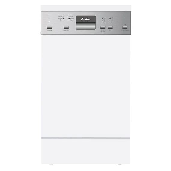AMICA beépíthető mosogatógép EGSP14895-1E, 45 cm, rozsdamentes acél