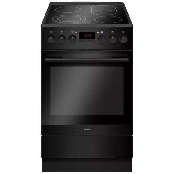 AMICA elektromos tűzhely SHC11503SM, 50 cm, fekete