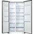 HISENSE Side-by-Side hűtőgép fagyasztóval RS677N4BFD, 178,6 cm, fekete
